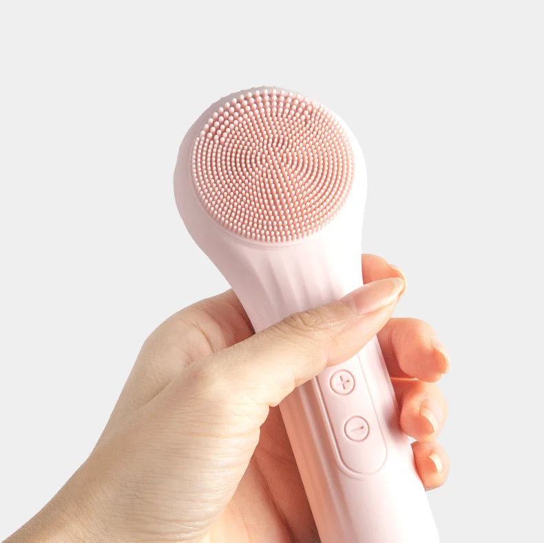 ultrasonic vibration cleanzer silicone wash machine 6 phase strength control thermal IPX7 grade waterproof rechargeable