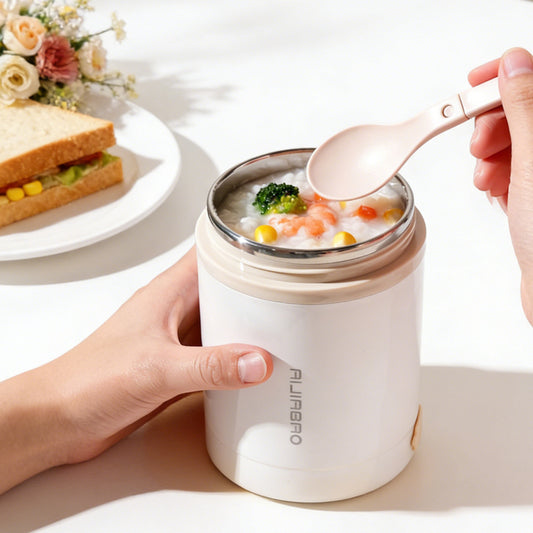 USB Portable Electric Heating Lunch Box Stainless Steel 55℃ Constant Temperature Food Warmer For Office Or outdoor Mini Soup And Porridge Heater