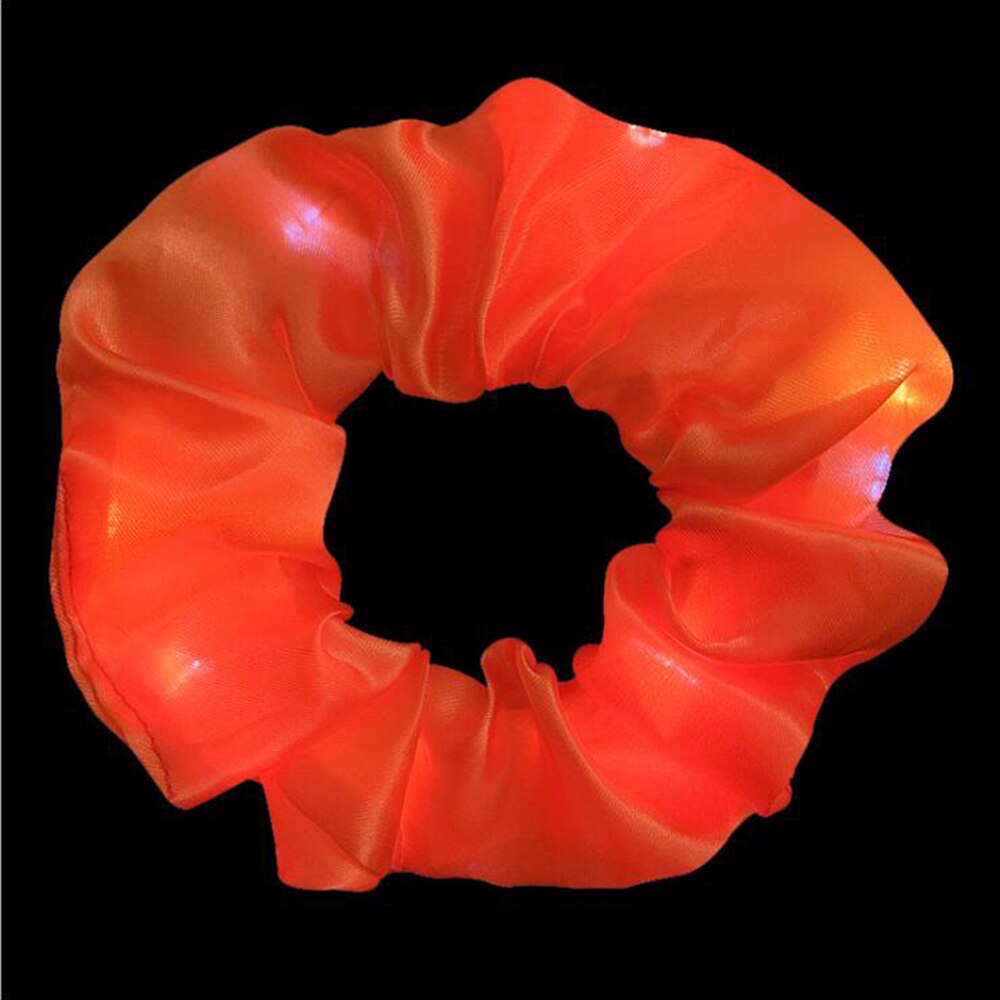 Girls LED Luminous Scrunchies Hairband Ponytail Holder Headwear