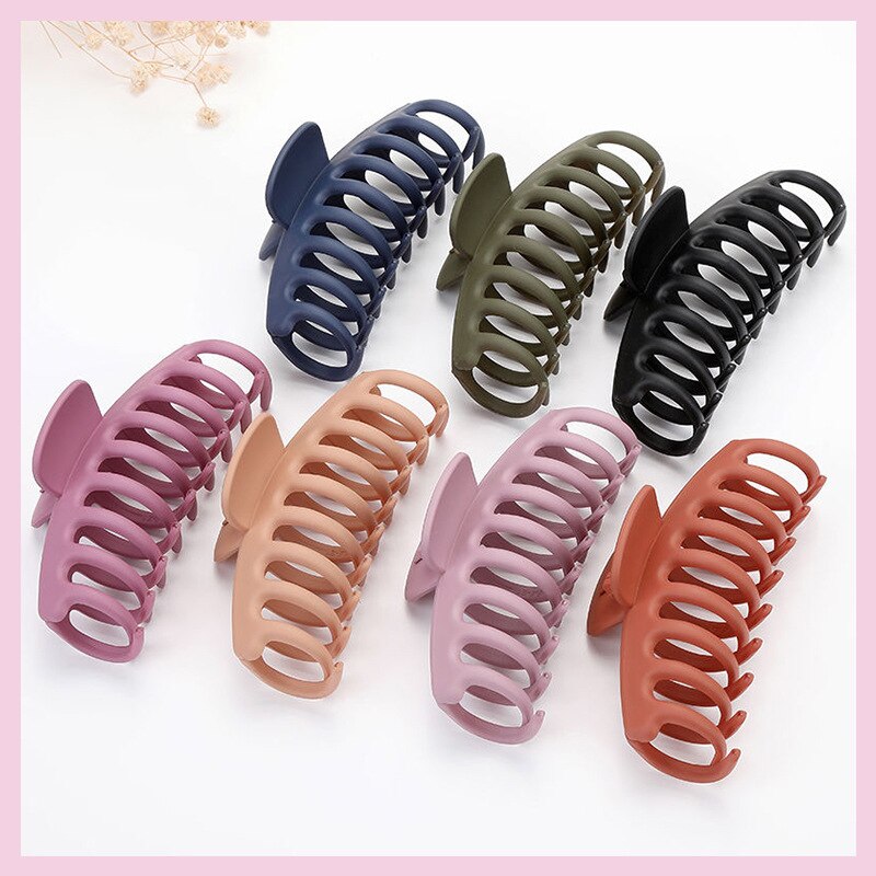 Big Hair Claws Elegant Frosted Acrylic Hair Clips Barrette Headwear for Women