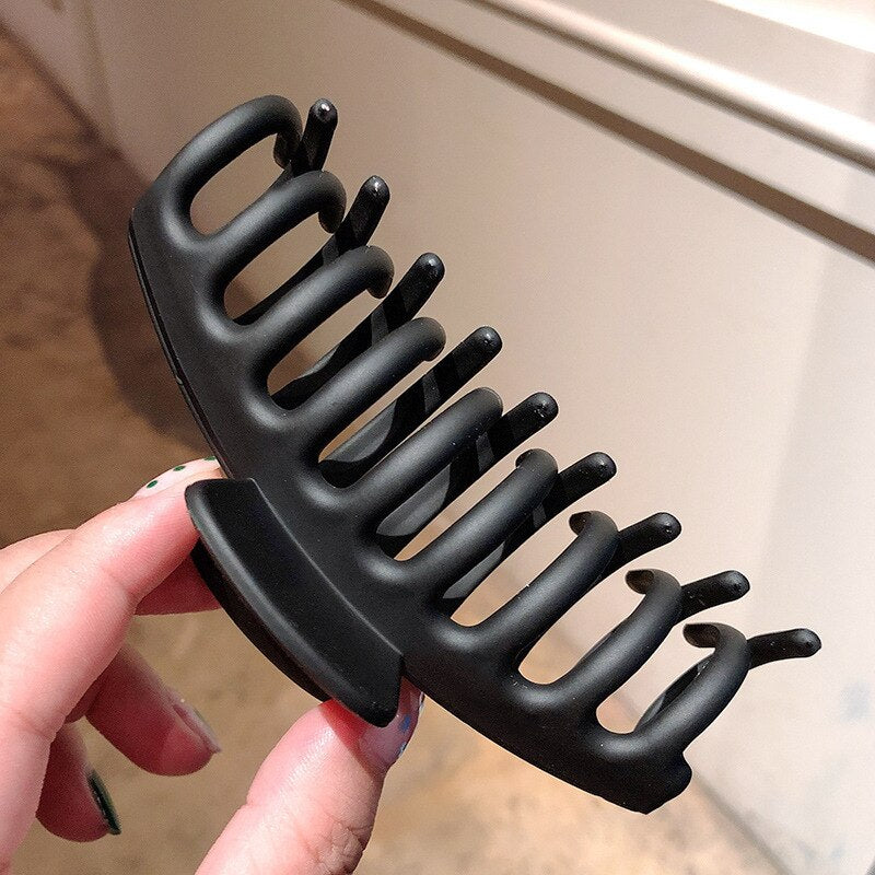 Big Hair Claws Elegant Frosted Acrylic Hair Clips Barrette Headwear for Women