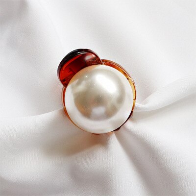 Women Elegant Big Pearls Hair Clip Acrylic Hair Claw Clips Big Size