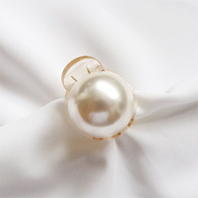 Women Elegant Big Pearls Hair Clip Acrylic Hair Claw Clips Big Size