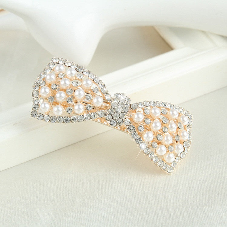 1 Pcs Fashion Women Girls Crystal Rhinestone Bow Hair Clip Beauty Hairpin Barrette Head Ornaments Hair Accessories