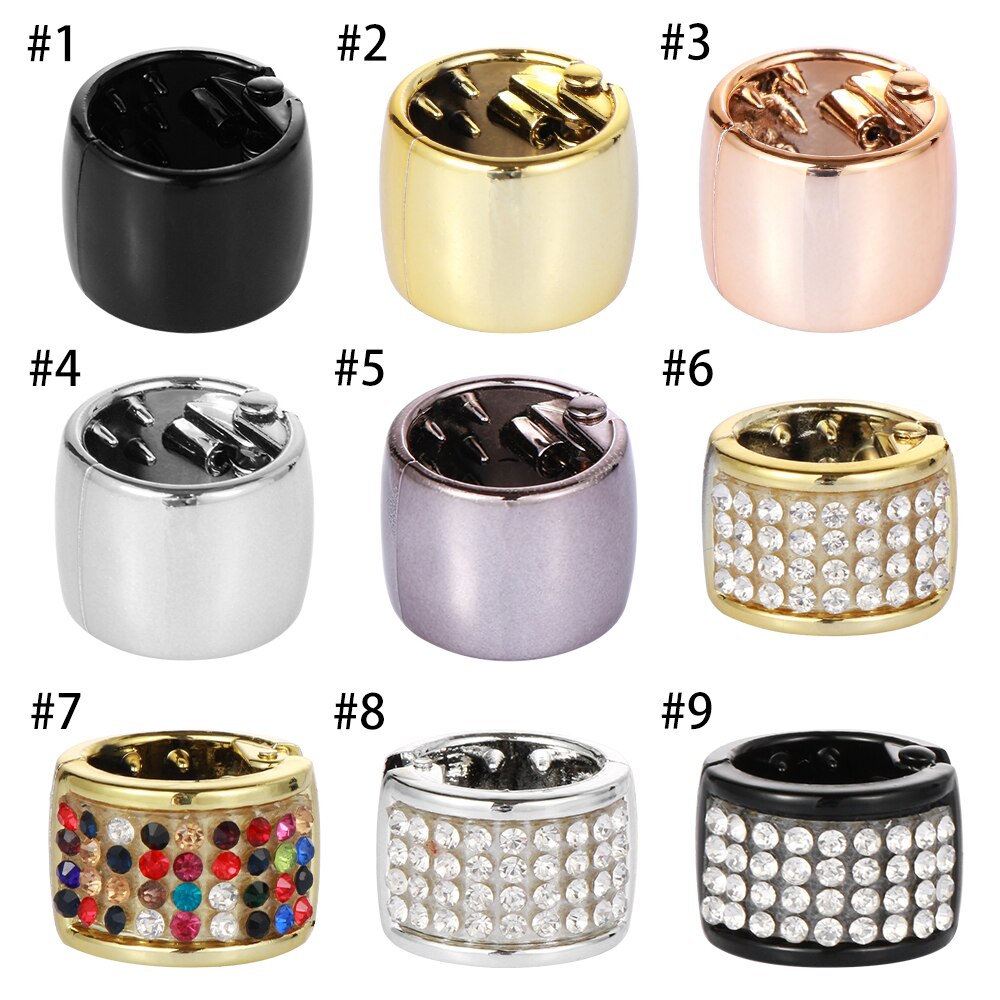9pcs/set Hair Ring Ponytail Holder Headband Crystal Hair Clip Unique Mini Claw Punk Girls Hair Cuff
