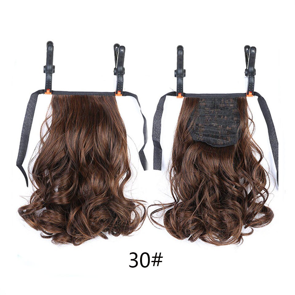 7 colors women short curl pony hair heat resistant synthetic drawstring hair extensions ponytail