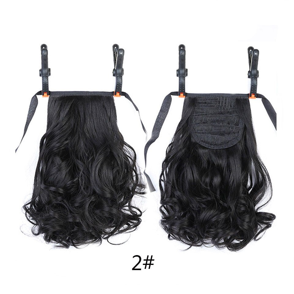 7 colors women short curl pony hair heat resistant synthetic drawstring hair extensions ponytail