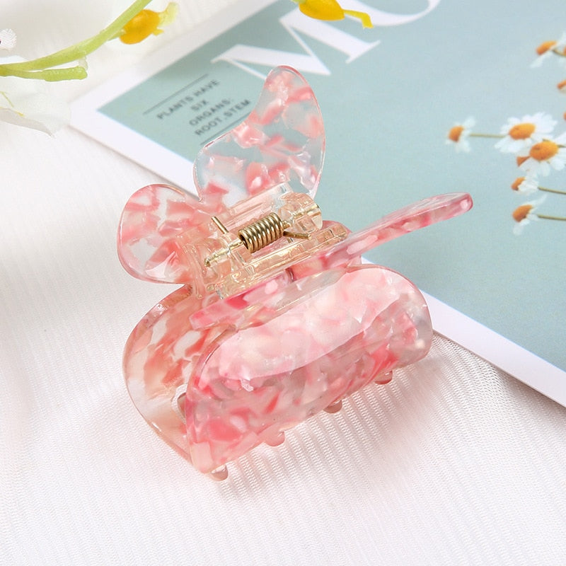New Acetate Hair Claw Sweet Fairy Butterfly Hair Clip for Women Girls