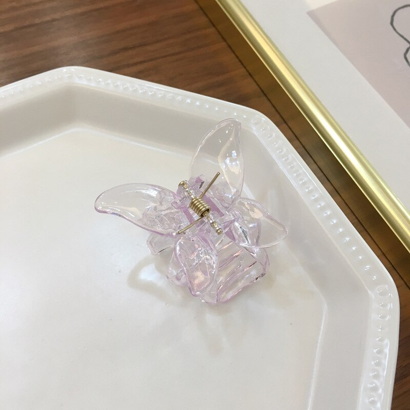 New Acetate Hair Claw Sweet Fairy Butterfly Hair Clip for Women Girls