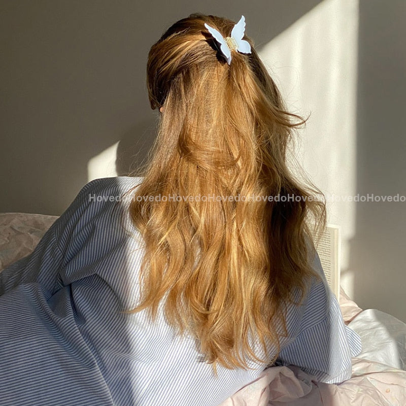 New Acetate Hair Claw Sweet Fairy Butterfly Hair Clip for Women Girls