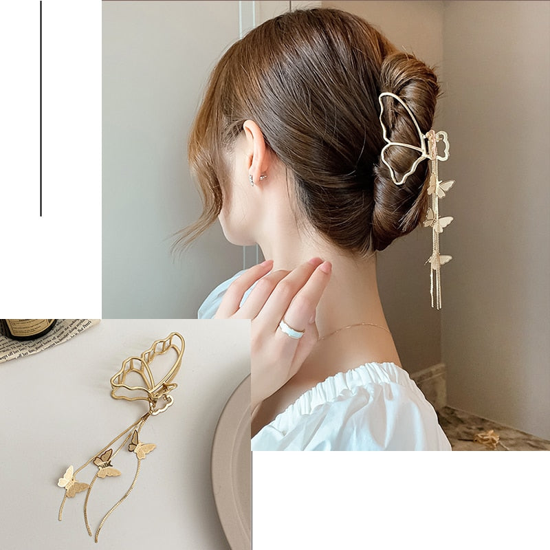 Pearl Hair Claw Clips for Women Big Size