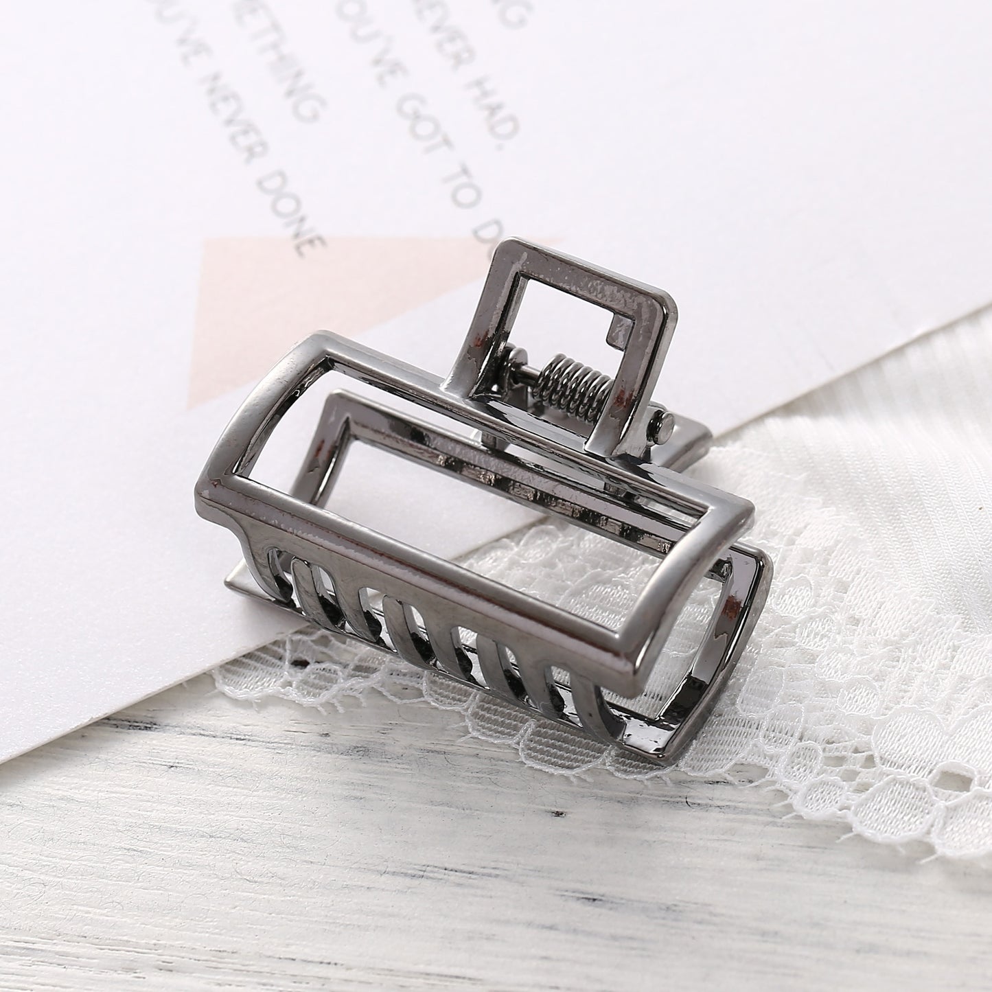 Women Girls Metal Hair Crab Moon Shape Hair Claw Clip Large Size