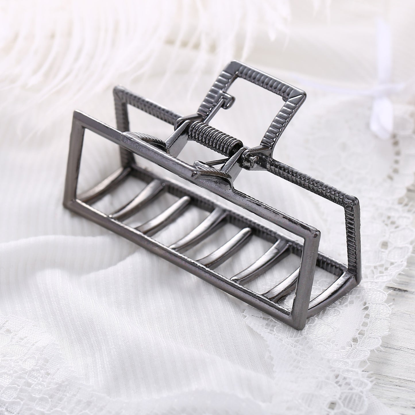Women Girls Metal Hair Crab Moon Shape Hair Claw Clip Large Size