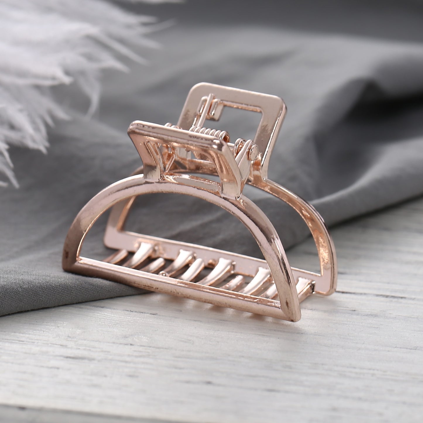 Women Girls Metal Hair Crab Moon Shape Hair Claw Clip Large Size