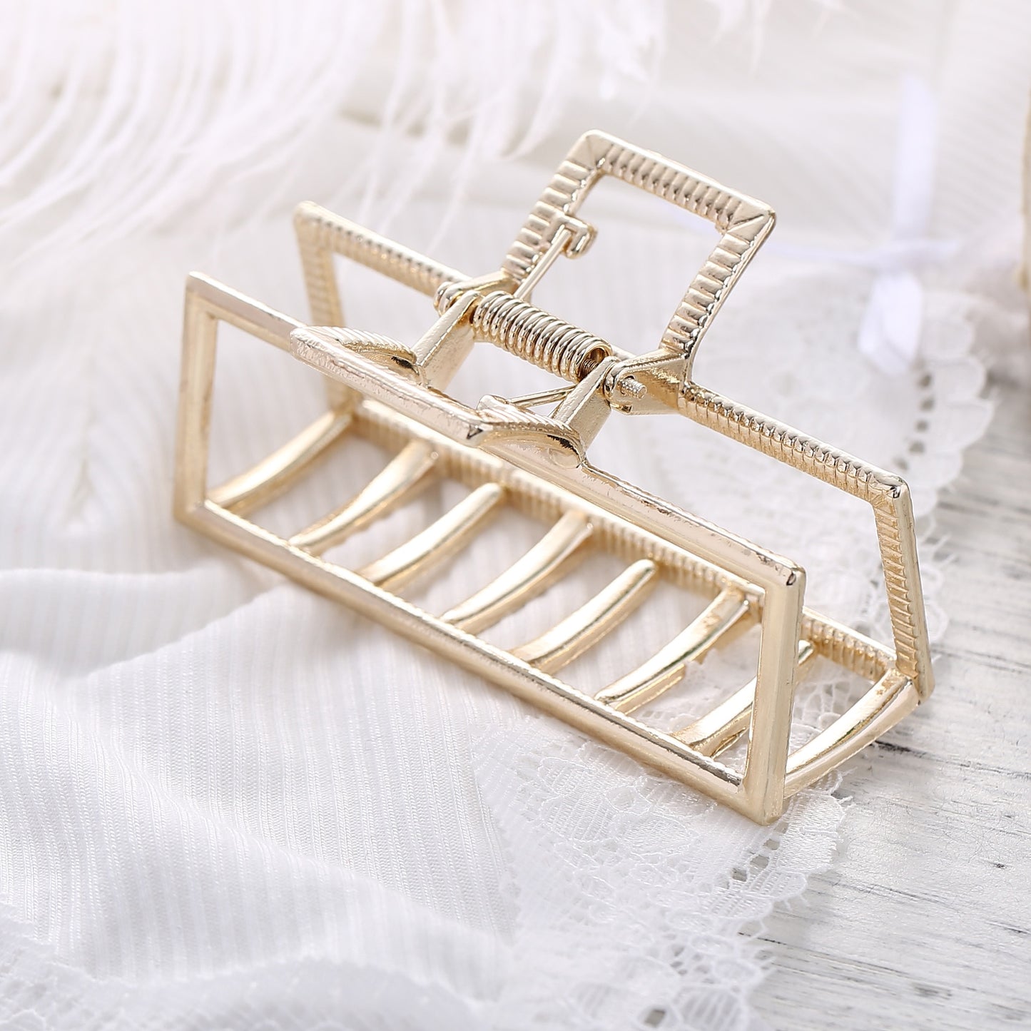 Women Girls Metal Hair Crab Moon Shape Hair Claw Clip Large Size