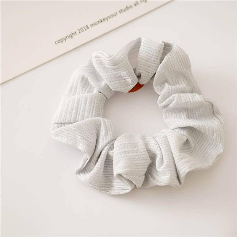 Women Silk Scrunchie Elastic Handmade Multicolor Hair Band Ponytail Holder