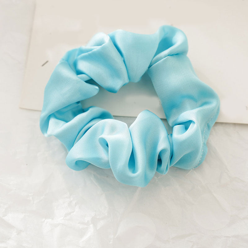 Women Silk Scrunchie Elastic Handmade Multicolor Hair Band Ponytail Holder