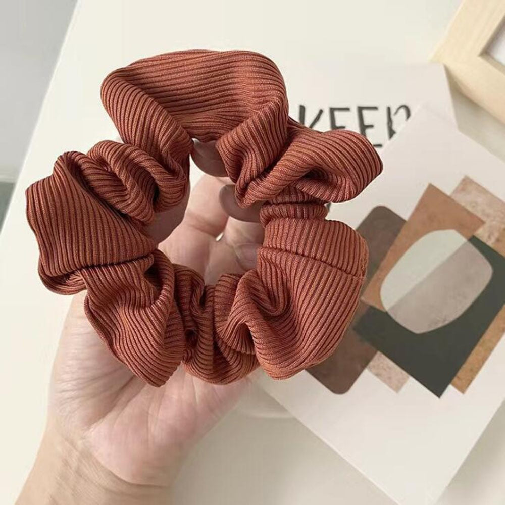 Women Silk Scrunchie Elastic Handmade Multicolor Hair Band Ponytail Holder