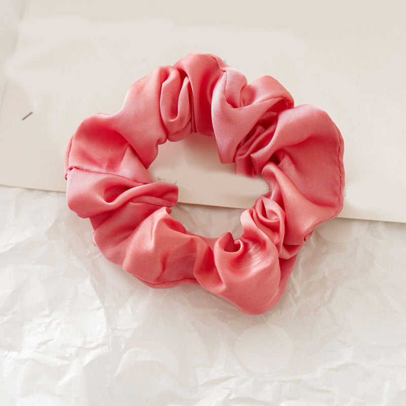 Women Silk Scrunchie Elastic Handmade Multicolor Hair Band Ponytail Holder