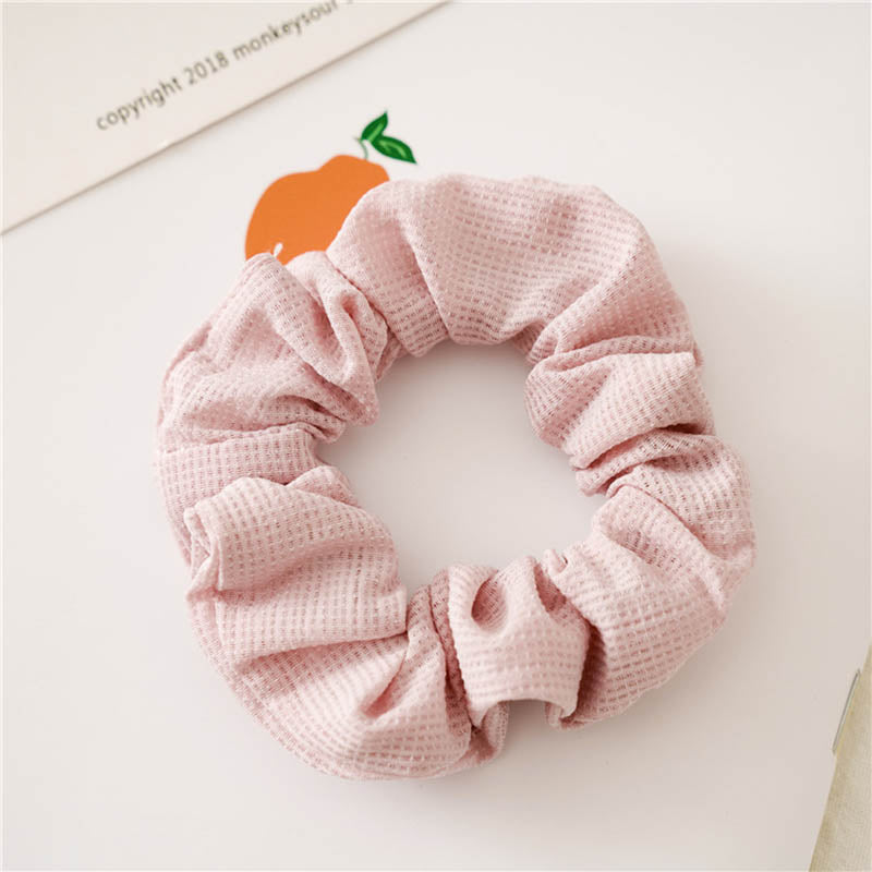 Women Silk Scrunchie Elastic Handmade Multicolor Hair Band Ponytail Holder