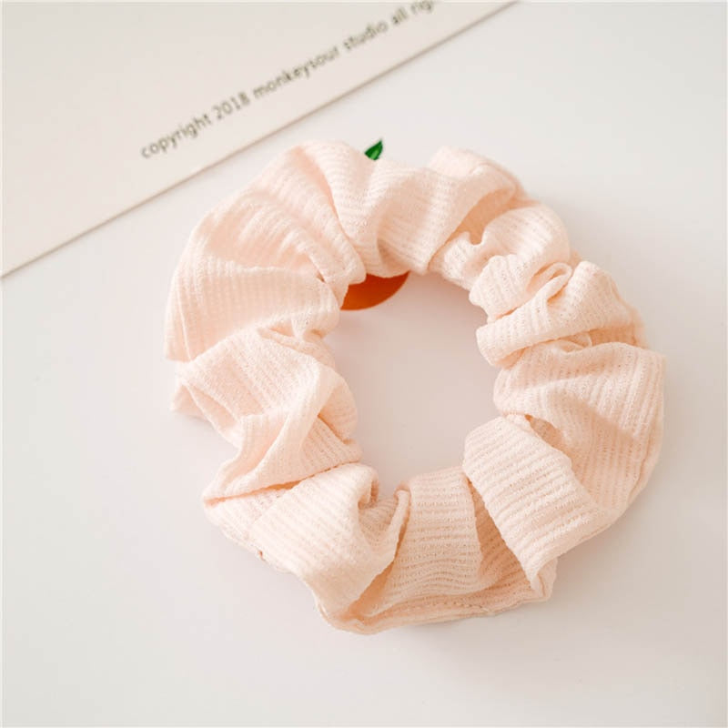 Women Silk Scrunchie Elastic Handmade Multicolor Hair Band Ponytail Holder