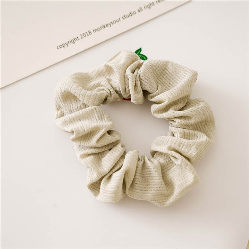 Women Silk Scrunchie Elastic Handmade Multicolor Hair Band Ponytail Holder
