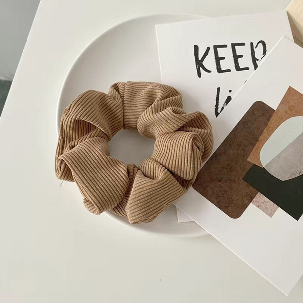 Women Silk Scrunchie Elastic Handmade Multicolor Hair Band Ponytail Holder