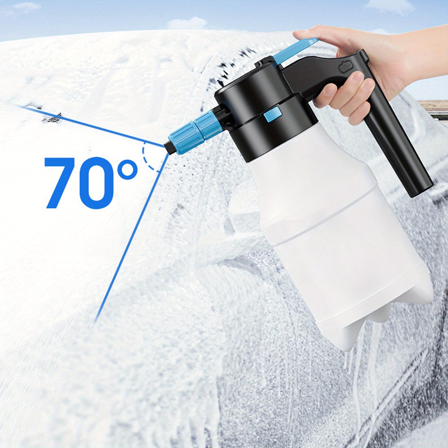 1.5L Electric Foam Sprayer, Car Wash Foam Generator, Car Wash Foam Spray Bottle, Handheld Sprayer Watering Can