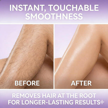 Hair Removal Cream & Mousse Combo Set – Fast-Acting Gentle Depilatory for Women & Men, Includes 100g Tube + 140ml Foam with Scraper, Smooth Spray