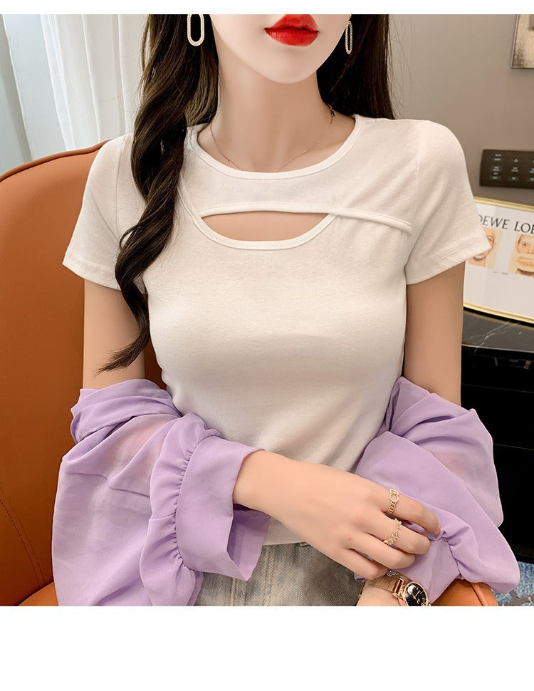 Fashion Summer Knitted Short-Sleeved Shirt