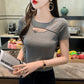 Fashion Summer Knitted Short-Sleeved Shirt