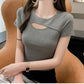 Fashion Summer Knitted Short-Sleeved Shirt