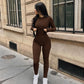 Autumn and winter women's new sexy buttocks tight high waisted sports and fitness jumpsuit pants