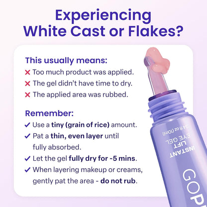 Free Shipping NEW Instant Lift Eye Gel - For the look of Puffiness & Bags, Wrinkles, Fine Lines and Dark Circles, Anti Aging Skin Care for Men & Women with Collagen Targeting Biotech