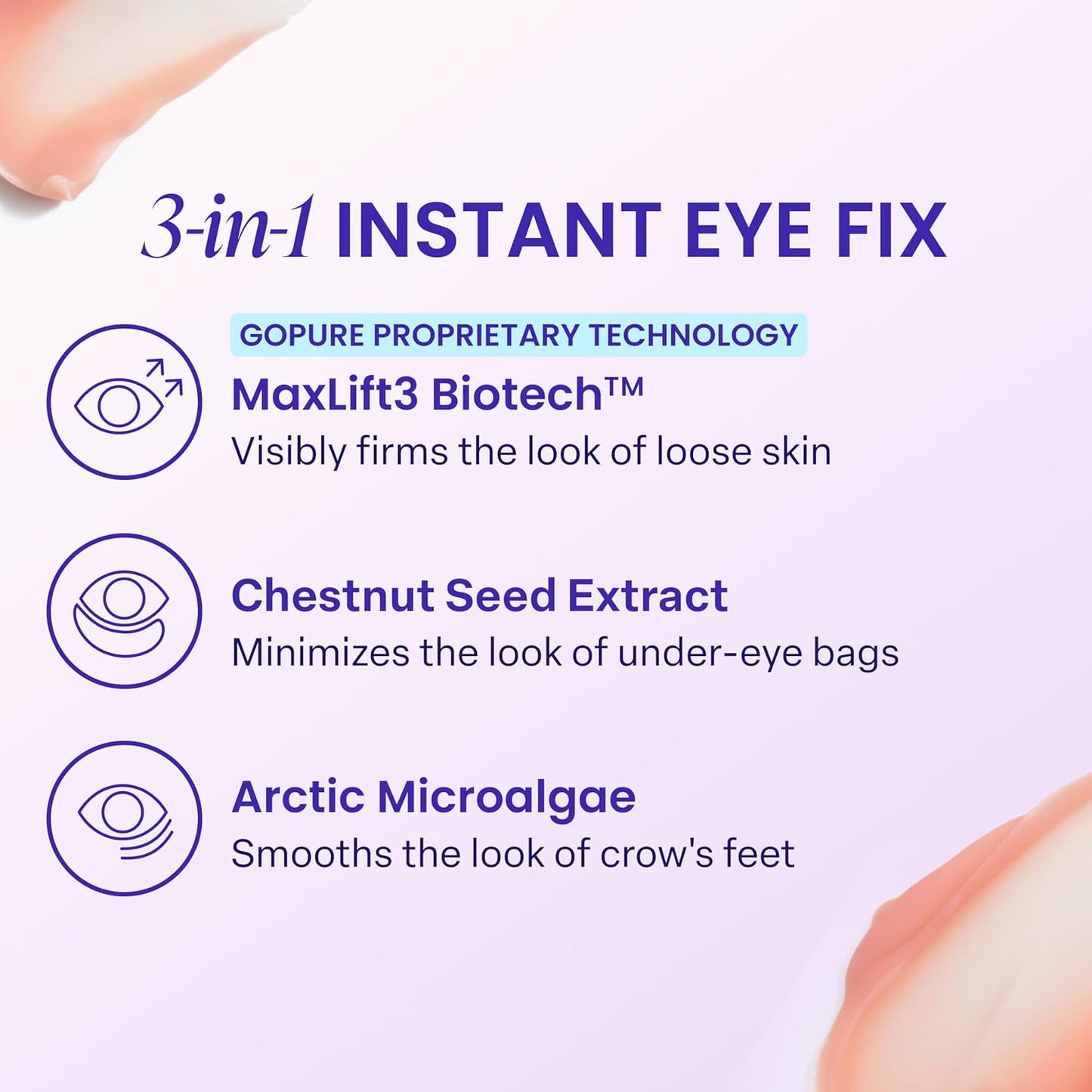 Free Shipping NEW Instant Lift Eye Gel - For the look of Puffiness & Bags, Wrinkles, Fine Lines and Dark Circles, Anti Aging Skin Care for Men & Women with Collagen Targeting Biotech