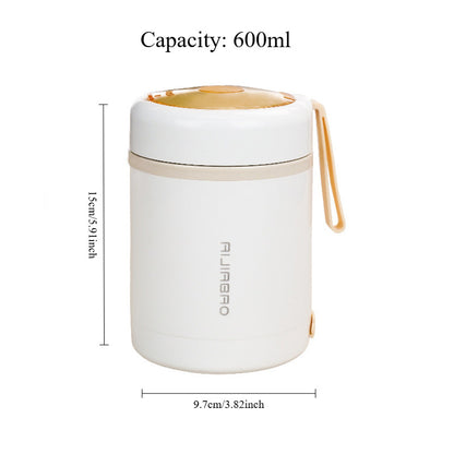 USB Portable Electric Heating Lunch Box Stainless Steel 55℃ Constant Temperature Food Warmer For Office Or outdoor Mini Soup And Porridge Heater