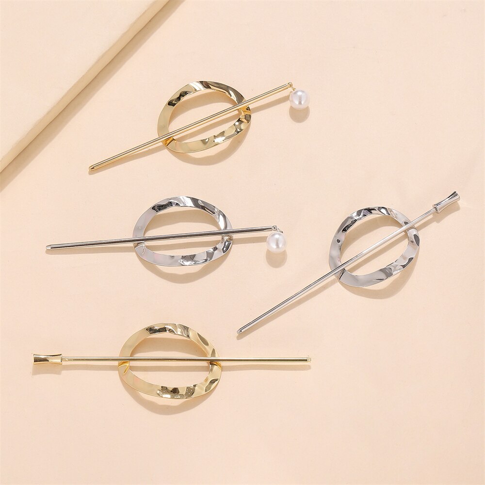 1 Pcs Women Metal Hairpin Retro Style Hair Sticks