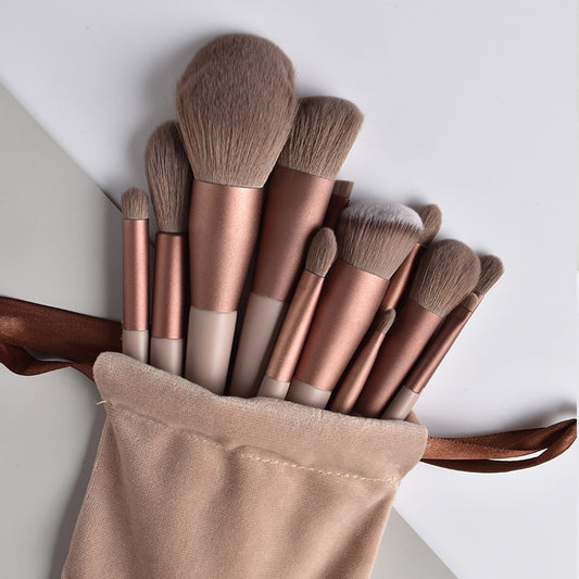 13pcs Professional Makeup Brush Set Soft Fur Beauty Highlighter Powder Foundation Concealer