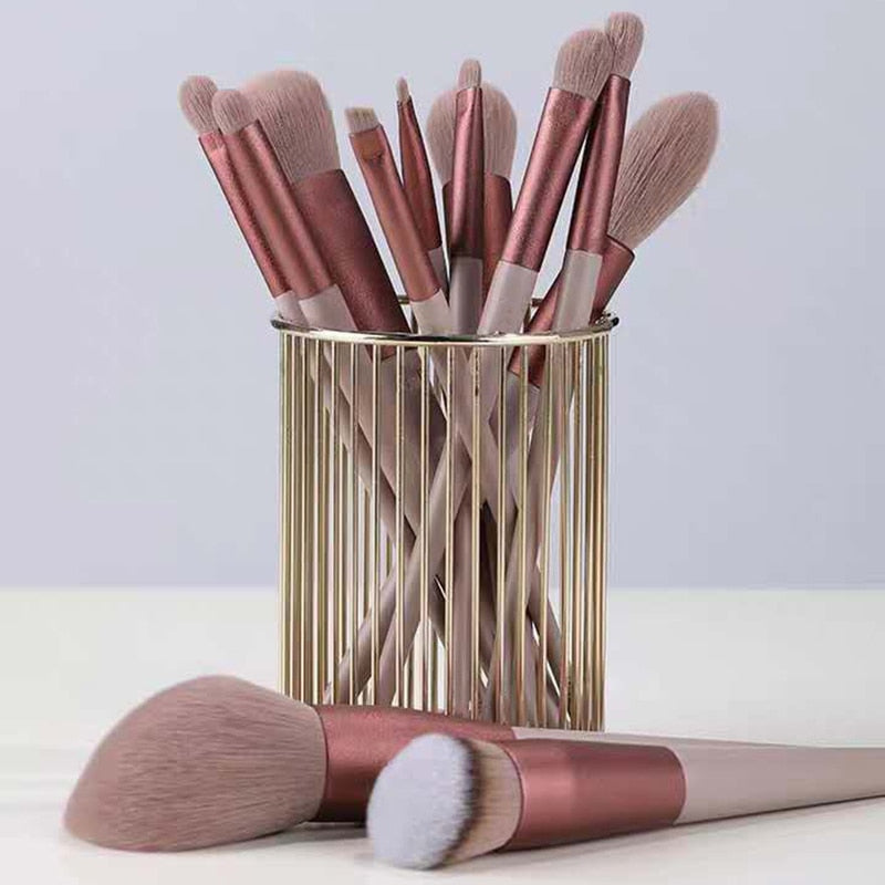 13pcs Professional Makeup Brush Set Soft Fur Beauty Highlighter Powder Foundation Concealer