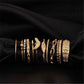 12 Pcs /Set Women Combination Ring Set Gold Color Inlay Diamond Carved Pattern Alloy Joint Ring
