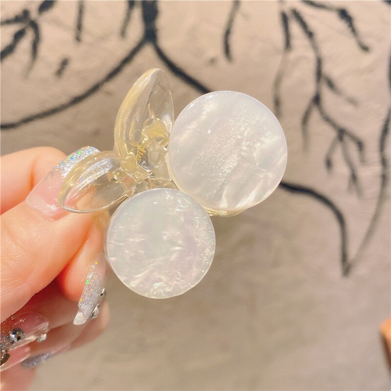 Women Elegant Big Pearls Hair Clip Acrylic Hair Claw Clips Big Size