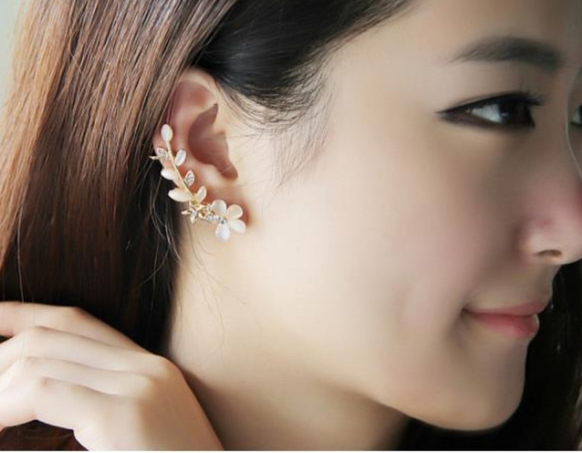 New Silver Plated Angel Wing Stylist Crystal Earrings Drop Dangle Ear Stud For Women