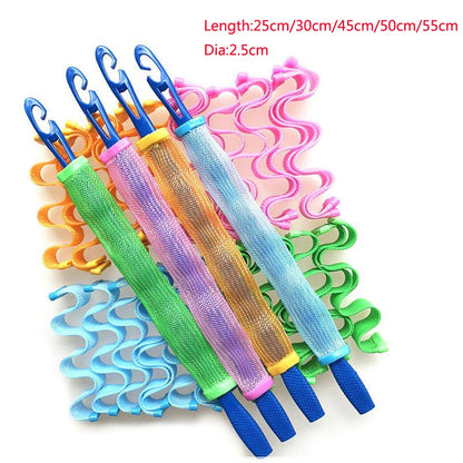 24PCS DIY Magic Hair Curler 25/30/45/50/55CM Portable Hairstyle Roller Sticks