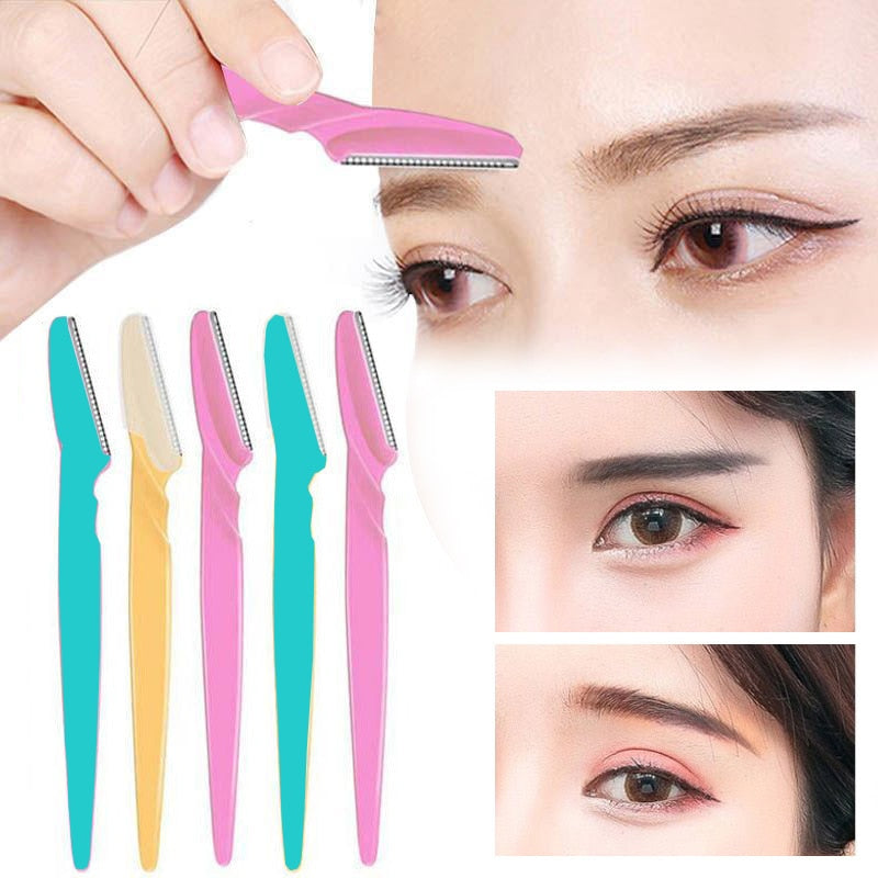 10 Pcs Eyebrow Razor Eyebrow Trimmer Hair Remover Set Women Face Razor Eyebrow Trimmers Blades Shaving Tool