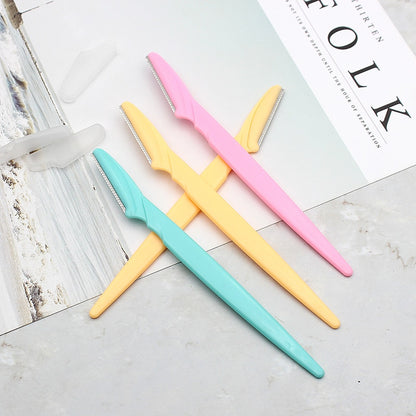 10 Pcs Eyebrow Razor Eyebrow Trimmer Hair Remover Set Women Face Razor Eyebrow Trimmers Blades Shaving Tool