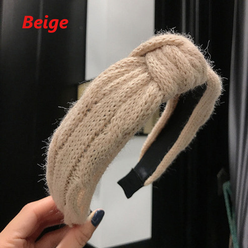 1 Pcs Winter Knitting Headband Women Fashion Warm Handmade Hairband Hoop