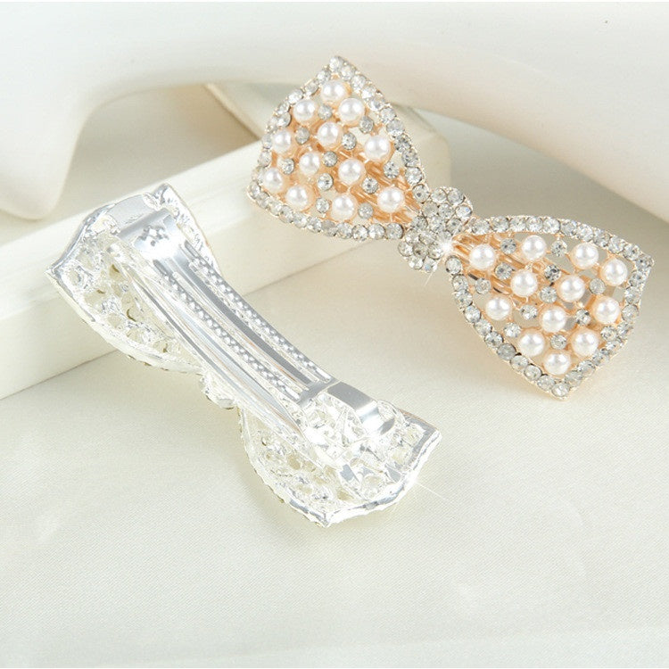 1 Pcs Fashion Women Girls Crystal Rhinestone Bow Hair Clip Beauty Hairpin Barrette Head Ornaments Hair Accessories