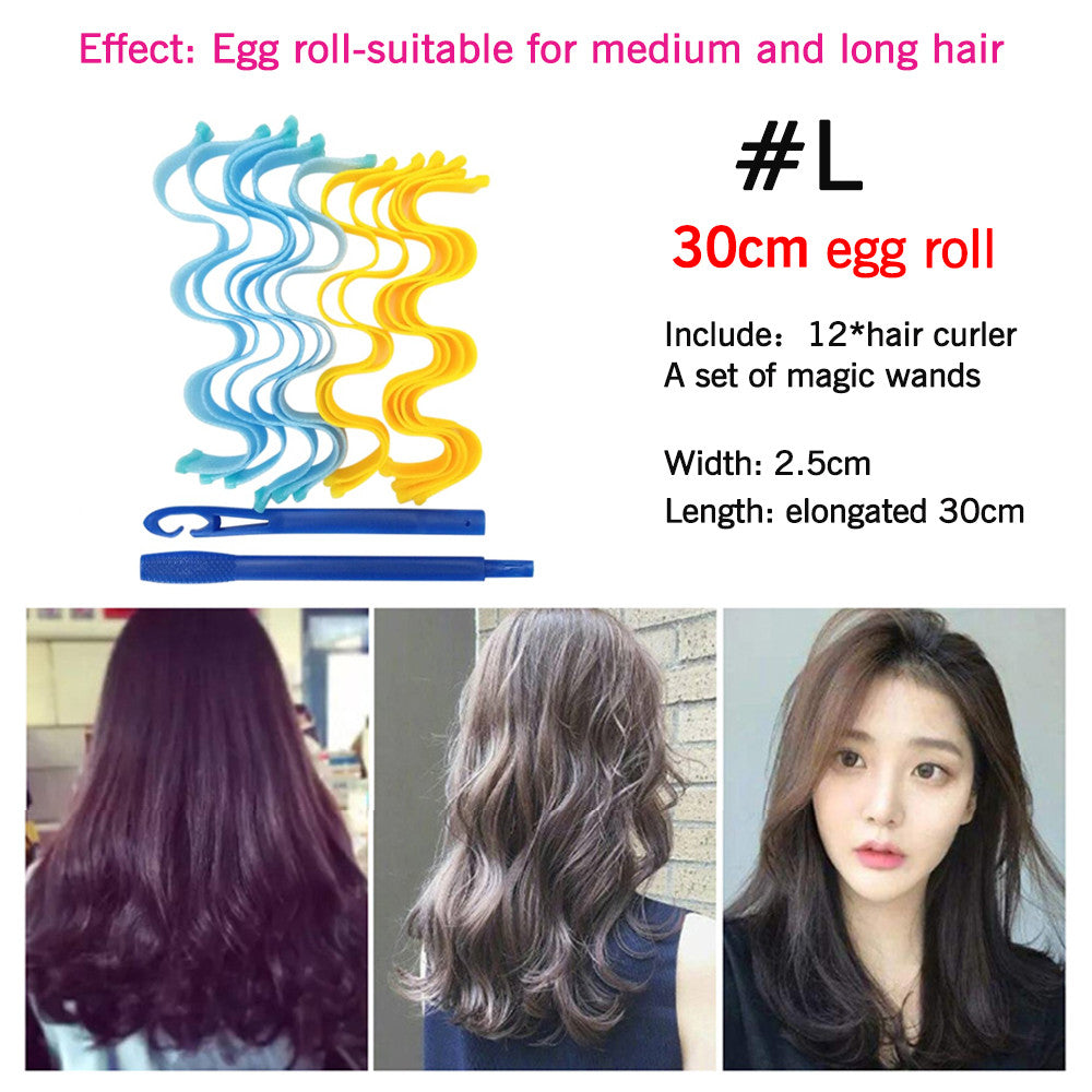 12PCS Magic Hair Curlers 25 30 45 50 65CM DIY Durable Portable Hairstyle Rollers Sticks