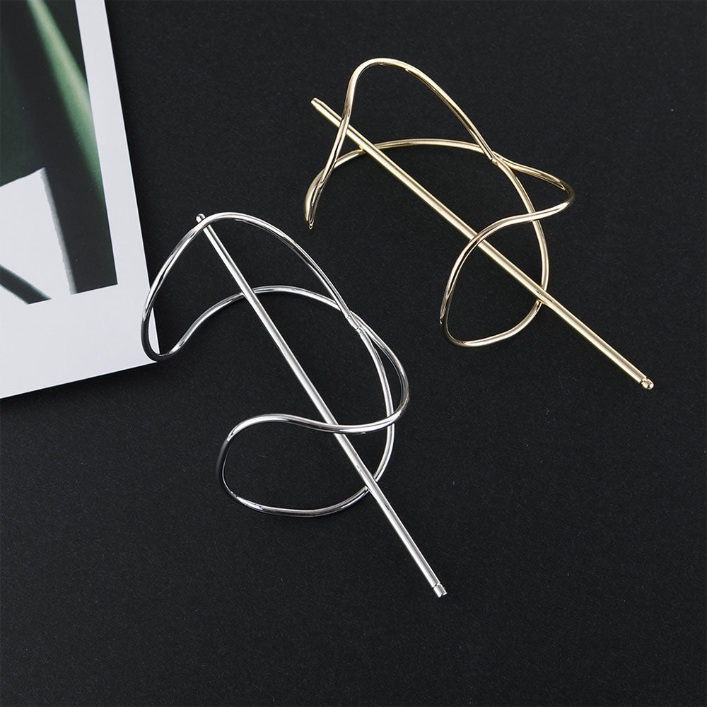 1 Pcs Hair Accessories Clips Stick Bun Holder Cage Metal Vintage Gold Silver Women Fashion Hairwear