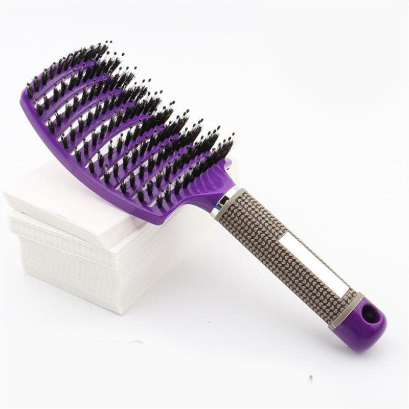 Bristles Massage Hair Comb Professional Straight and Curly Hair-styling Hair Brush